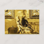 Carte De Visite DIALECTIQUE, jaune or, blanc (Dos)