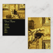 Carte De Visite DIALECTIQUE, jaune or clair noir (Devant / Derrière)