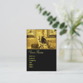 Carte De Visite DIALECTIQUE, jaune or clair noir (Debout devant)