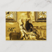 Carte De Visite Dialectique Monogramme, or métal jaune (Dos)