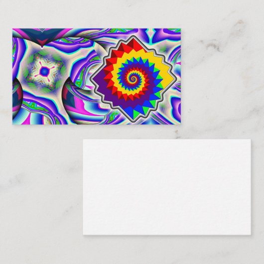 Carte De Visite Diamant arc-en-ciel (Devant / Derrière)