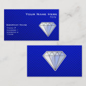 Carte De Visite Diamant bleu (Devant / Derrière)