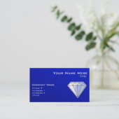 Carte De Visite Diamant bleu (Debout devant)