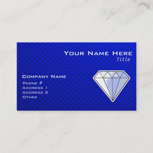 Carte De Visite Diamant bleu (Devant)