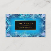 Carte De Visite Diamant bleu or moderne Ajouter votre texte (Devant)
