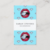 Carte De Visite Diamant chic de lèvres Girly (Devant)