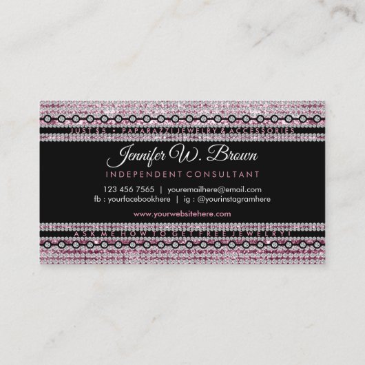 Carte De Visite Diamant de bijouterie (Dos)