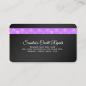 Carte de visite diamant de carte de crédit rose et (Dos)