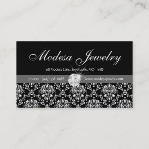 Carte De Visite Diamant de damassé de pierres porte-bonheur de