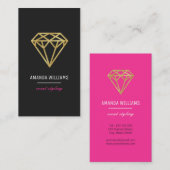 Carte De Visite Diamant d'or (Devant / Derrière)