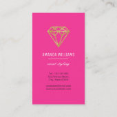 Carte De Visite Diamant d'or (Dos)