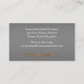 Carte De Visite Diamant et Or Argent foncé Personnalisé (Dos)