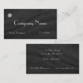 Carte De Visite Diamant Faux élégant et moderne sur velours noir (Devant / Derrière)