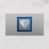 Carte De Visite Diamant ; Métal-regard balayé (Dos)