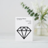 Carte De Visite Diamant - Noir sur Blanc (Debout devant)
