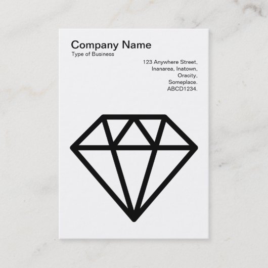Carte De Visite Diamant - Noir sur Blanc (Devant)