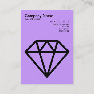 Carte De Visite Diamant - Noir sur Lilac