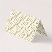 Carte De Visite Diamant Or moderne Formes Doodles tribal Ikat (Dos)
