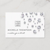 Carte De Visite Diamant Parties scintillant Faux (Devant)