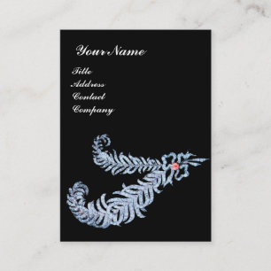 Carte De Visite DIAMANT PLUMES MONOGRAM, rose