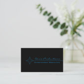 Carte de visite Diamant Propre Moderne, Bleu (Debout devant)