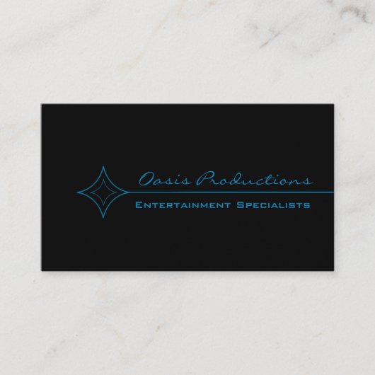 Carte de visite Diamant Propre Moderne, Bleu (Devant)