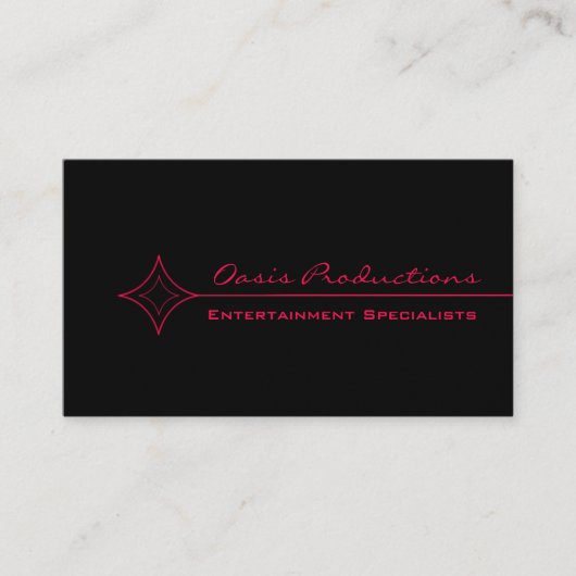 Carte de visite Diamant Propre Moderne, Rose (Devant)