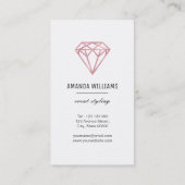 Carte De Visite Diamant rose d'or (Dos)