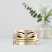 Carte De Visite Diamant Rose Gold Parties scintillant maquillage A (Debout devant)