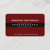 Carte De Visite Diamant Rouge - Rhinestone (Devant)