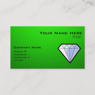 Carte De Visite Diamant vert