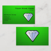 Carte De Visite Diamant vert (Devant / Derrière)