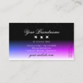 Carte De Visite Diamants blancs noirs flashy rose pourpre dégradé (Dos)