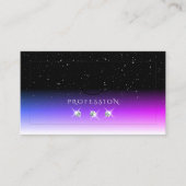 Carte De Visite Diamants blancs noirs Pink Purple Gradient Ajouter (Devant)
