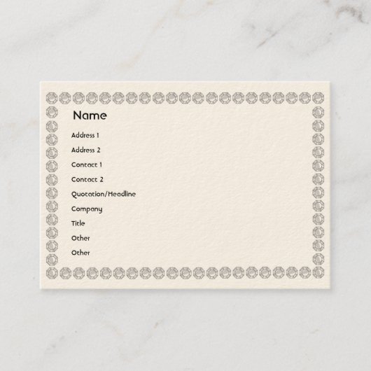 Carte De Visite Diamants blancs - potelés (Devant)