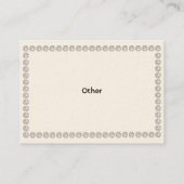 Carte De Visite Diamants blancs - potelés (Dos)