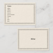 Carte De Visite Diamants blancs - potelés (Devant / Derrière)