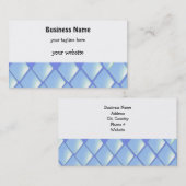 Carte De Visite Diamants bleus courbés (Devant / Derrière)