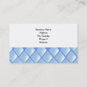 Carte De Visite Diamants bleus courbés (Dos)