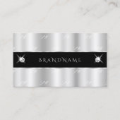 Carte De Visite Diamants brillants argentés noirs brillants Initia (Devant)