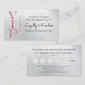 Carte De Visite Diamants brillants argentés Parties scintillant ro (Devant / Derrière)