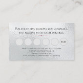 Carte De Visite Diamants brillants argentés Parties scintillant ro (Dos)