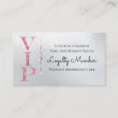 Carte De Visite Diamants brillants argentés Parties scintillant ro (Devant)