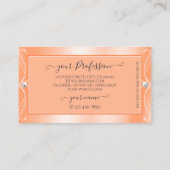 Carte De Visite Diamants brillants brillants de pêche avec logo Or (Dos)