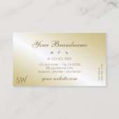 Carte De Visite Diamants brillants dorés brillants brillants Initi (Dos)