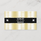 Carte De Visite Diamants brillants dorés noirs brillants Ajouter u (Devant)