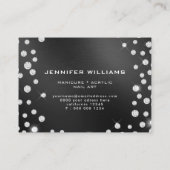 Carte De Visite Diamants brillants élégants Noir et blanc (Dos)