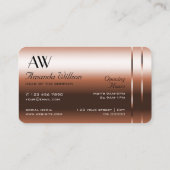 Carte De Visite Diamants brillants et initiaux brillants et brilla (Dos)