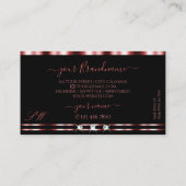 Carte De Visite Diamants brillants noirs rouges brillants Initiale (Dos)