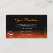 Carte De Visite Diamants brillants orange brillants avec logo (Dos)